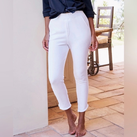Frank & Eileen Christine The Trouser Cotton Sweatpants Cropped At Ankle Size SM - Picture 4 of 7